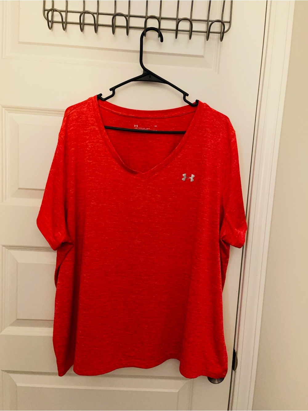 Under Armour Women's Coral V-Neck Short Sleeve Tee - Picture 3 of 5